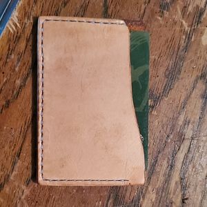 Leather card sleeve